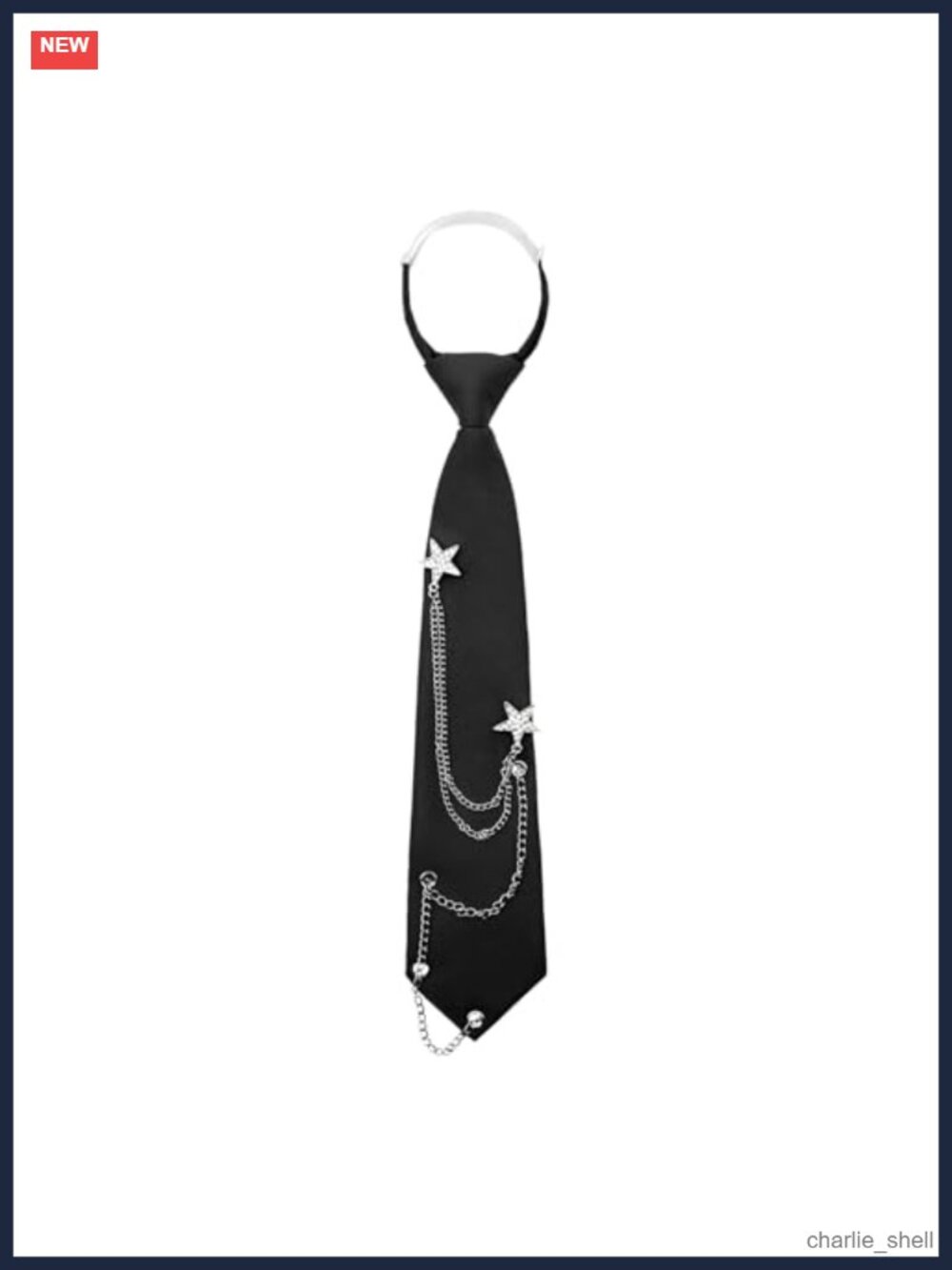 Pre-Tied Adjustable Chain Necktie Uniform School Party Shirt Accessory